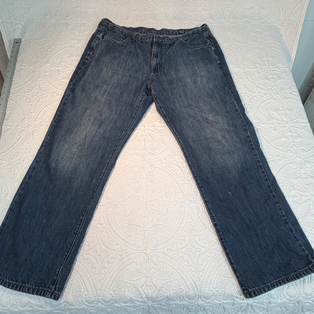 Chaps Denim Mens 40x29 Straight Leg Jeans Medium Wash Blue Cotton Pants